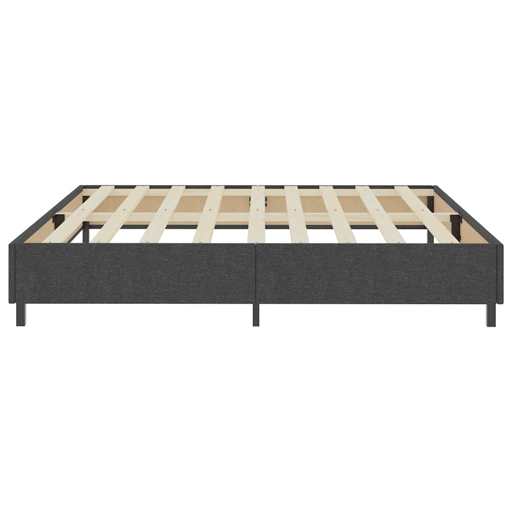Boxspring-Bettgestell Grau Stoff 200x200 cm