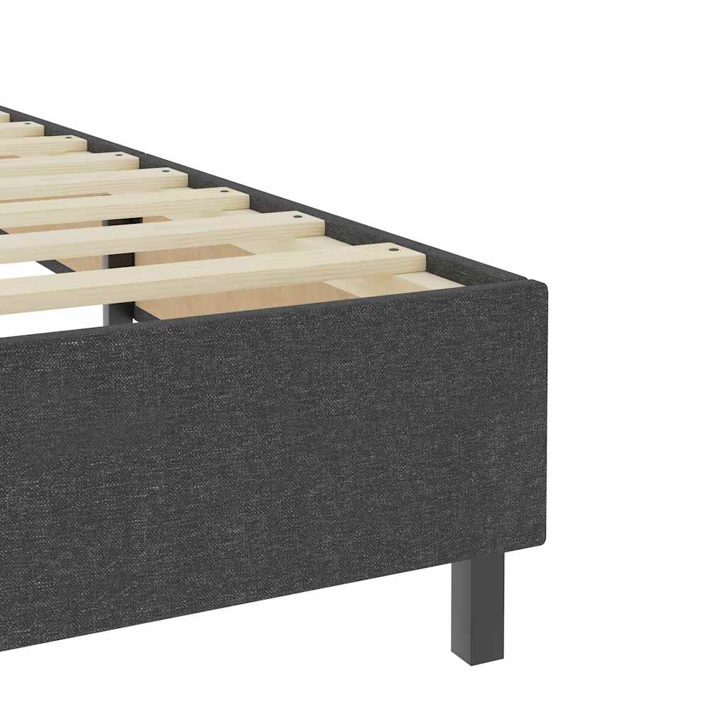 Boxspring-Bettgestell Grau Stoff 200x200 cm