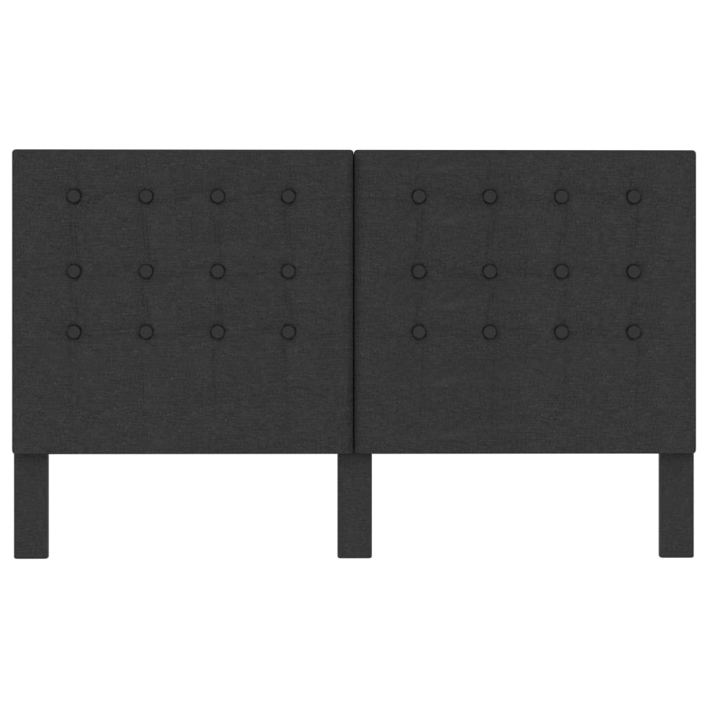 Kopfteil Getuftet Dunkelgrau Stoff 180 x 200 cm