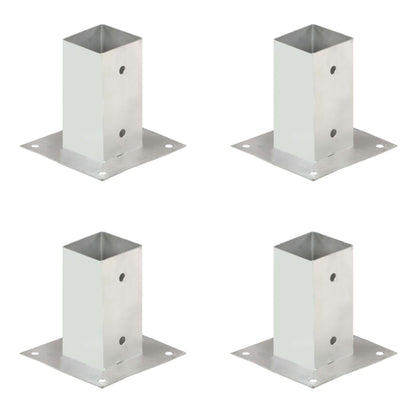 Pfostenanker 4 Stk. Verzinktes Metall 71 mm