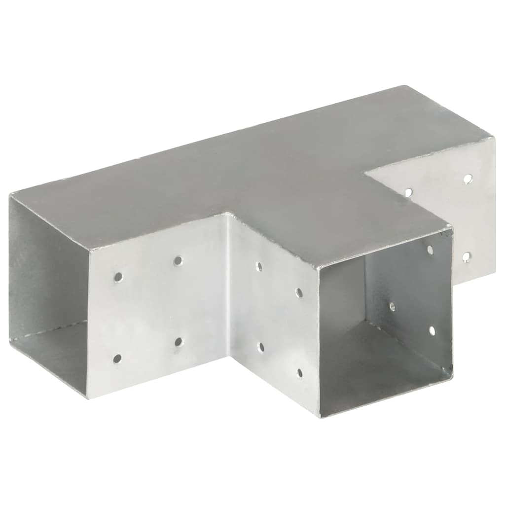 Pfostenverbinder 4 Stk. T-Form Verzinktes Metall 101 x 101 mm