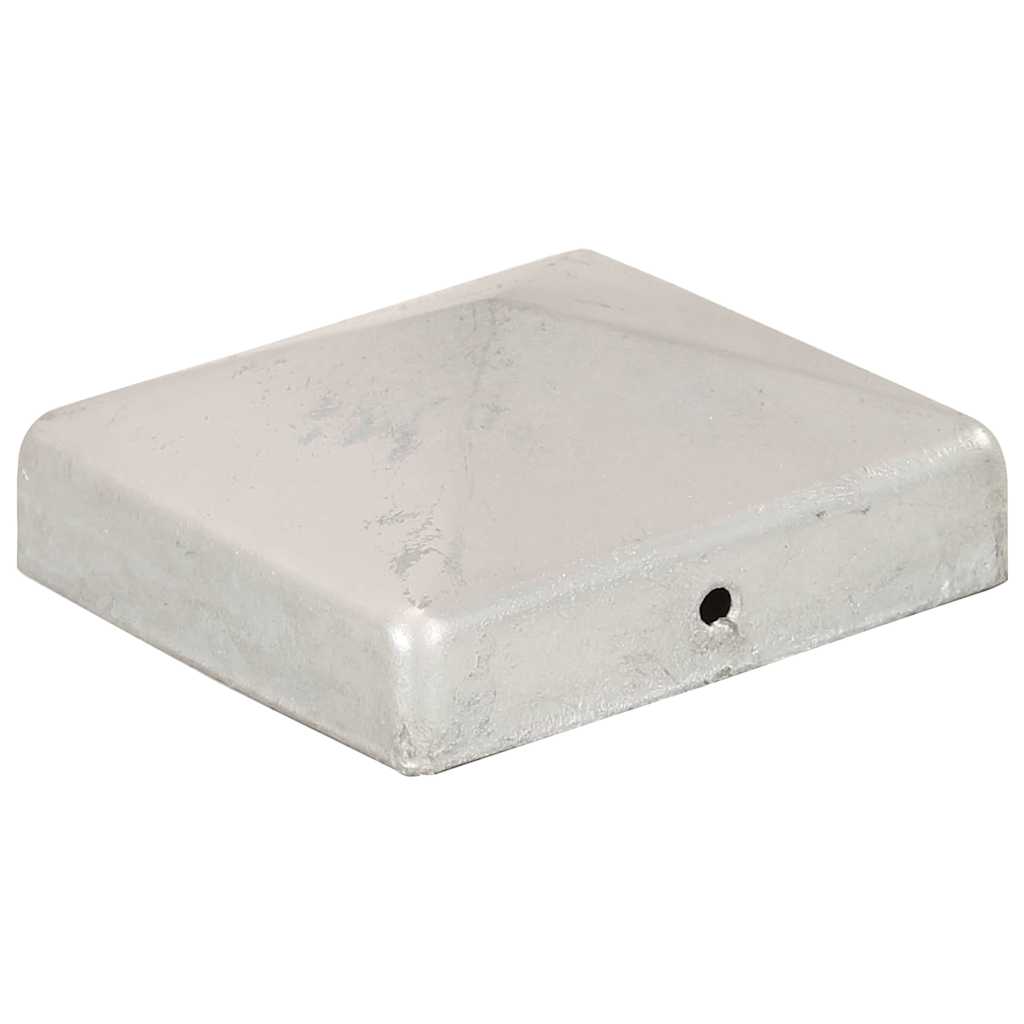 Pfostenkappen 6 Stk. Pyramide Verzinktes Metall 81 x 81 mm