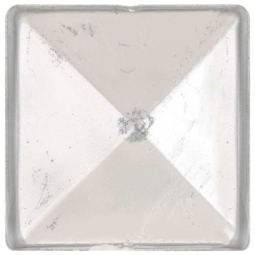 Pfostenkappen 6 Stk. Pyramide Verzinktes Metall 81 x 81 mm