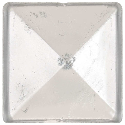 Pfostenkappen 6 Stk. Pyramide Verzinktes Metall 81 x 81 mm