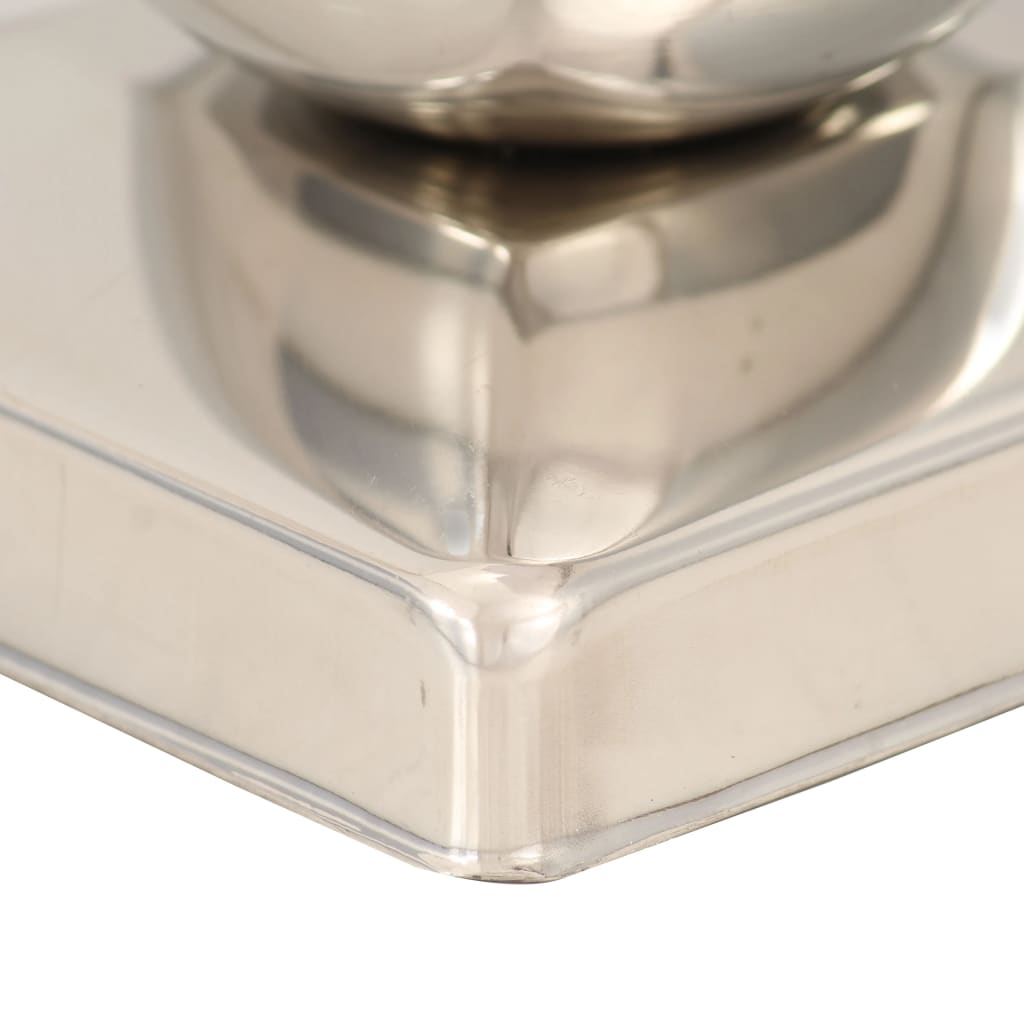 Pfostenkappen 6 Stk. Kugelform Edelstahl 101 x 101 mm