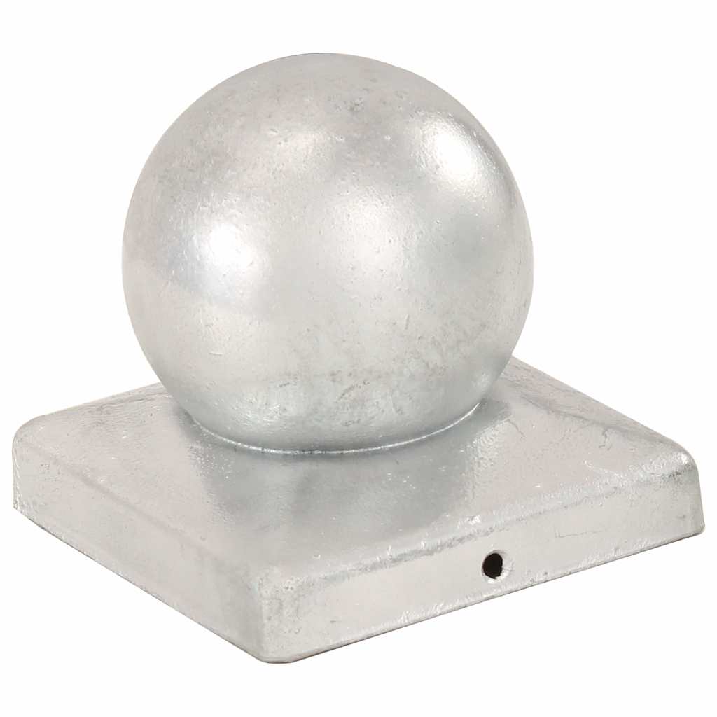 Pfostenkappen 6 Stk. Kugelform Verzinktes Metall 101 x 101 mm
