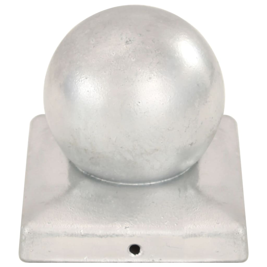 Pfostenkappen 6 Stk. Kugelform Verzinktes Metall 101 x 101 mm