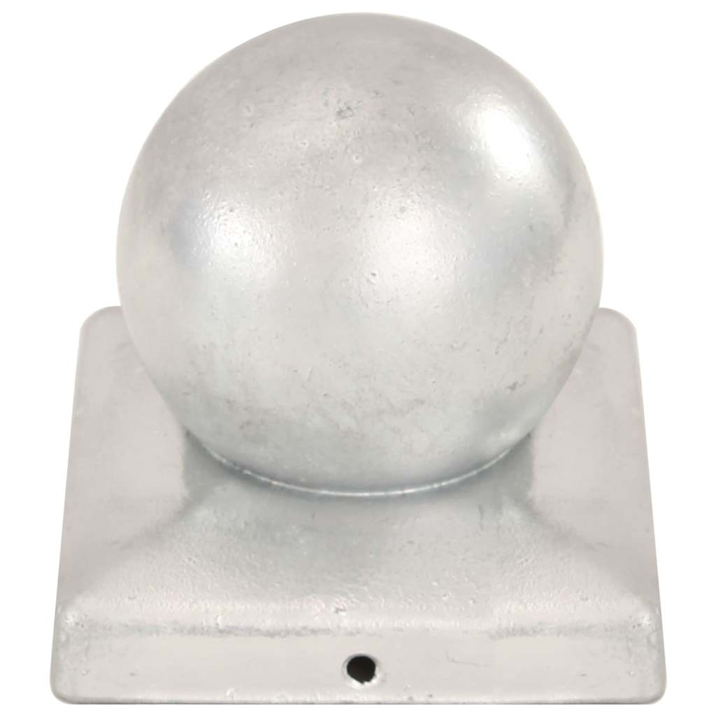 Pfostenkappen 6 Stk. Kugelform Verzinktes Metall 101 x 101 mm