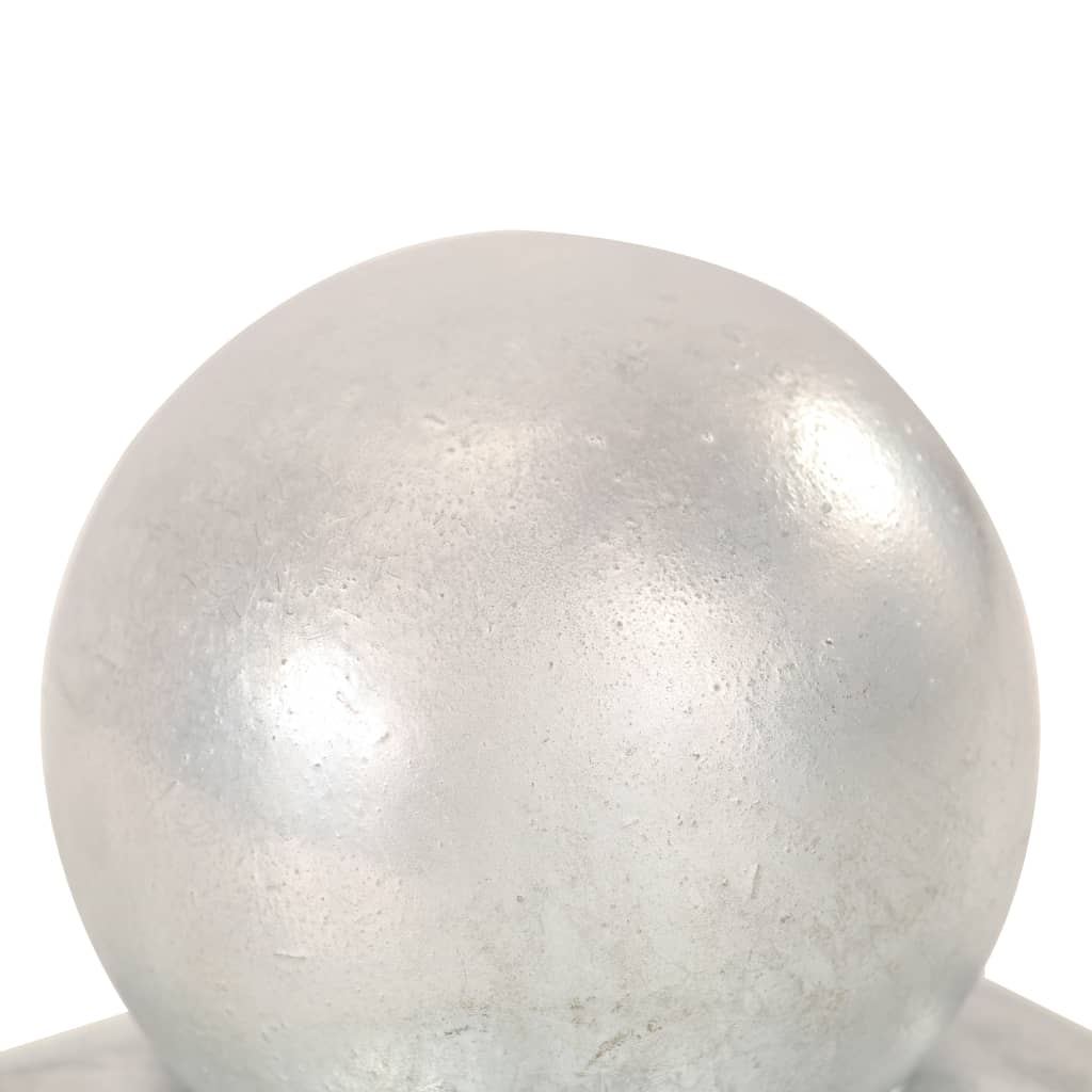 Pfostenkappen 6 Stk. Kugelform Verzinktes Metall 101 x 101 mm