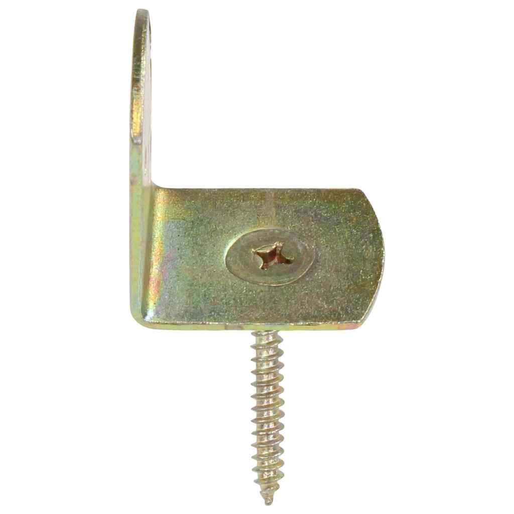 Flechtzaunhalter 24 Stk. L-Form Verzinktes Metall
