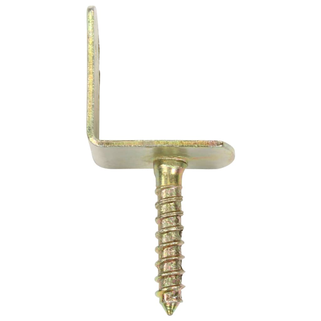 Flechtzaunhalter 48 Stk. L-Form Verzinktes Metall