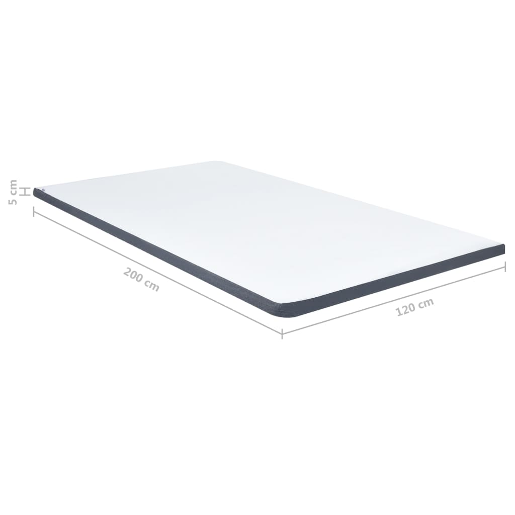 Boxspringbett-Matratzenauflage 200 x 120 x 5 cm Mittelweich