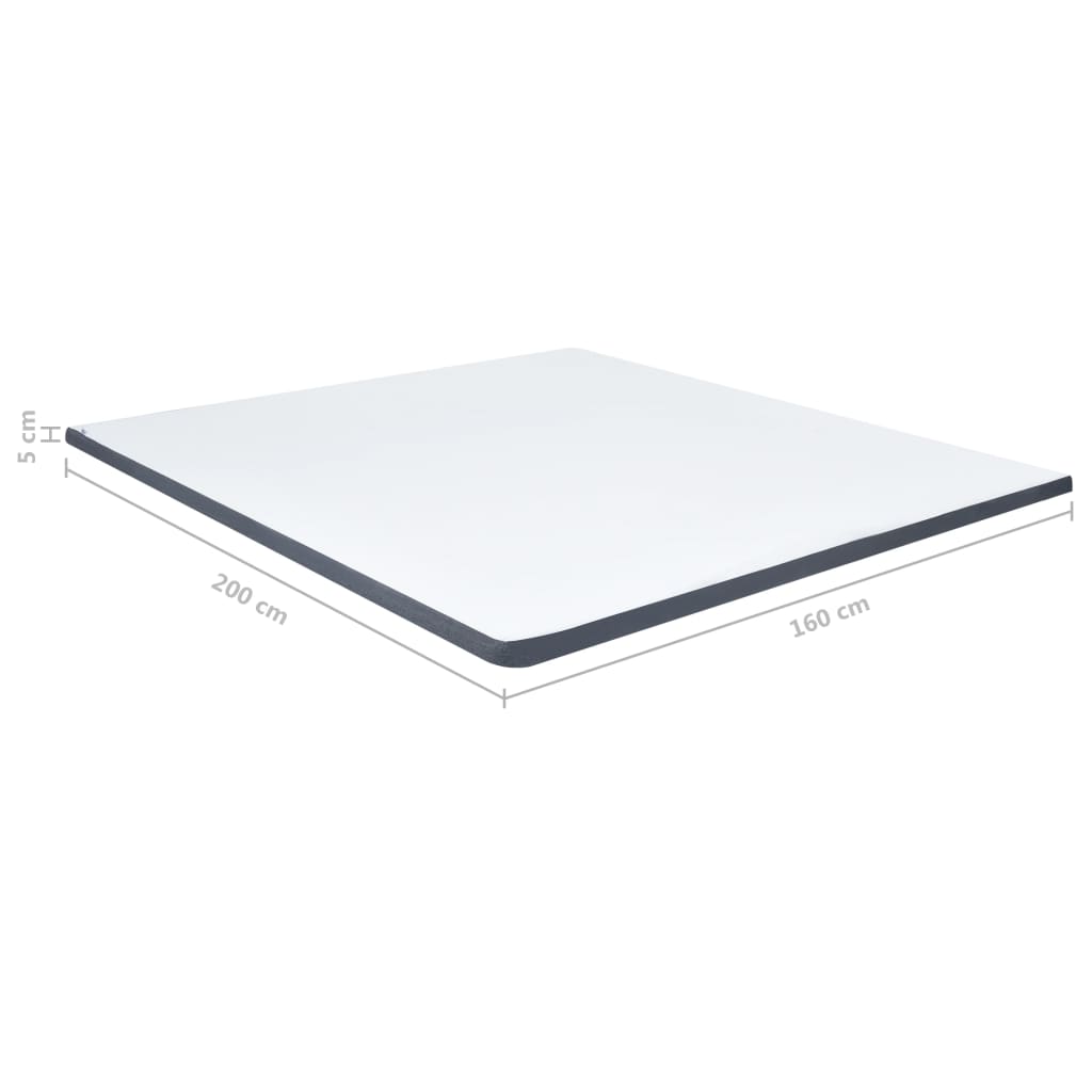 Boxspringbett-Matratzenauflage 200 x 160 x 5 cm Mittelweich