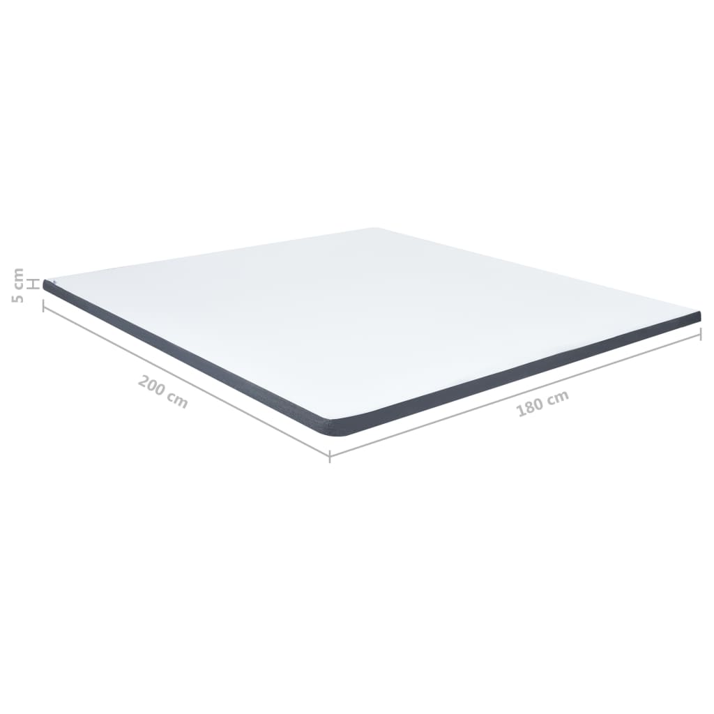 Boxspringbett-Matratzenauflage 200 x 180 x 5 cm Mittelweich