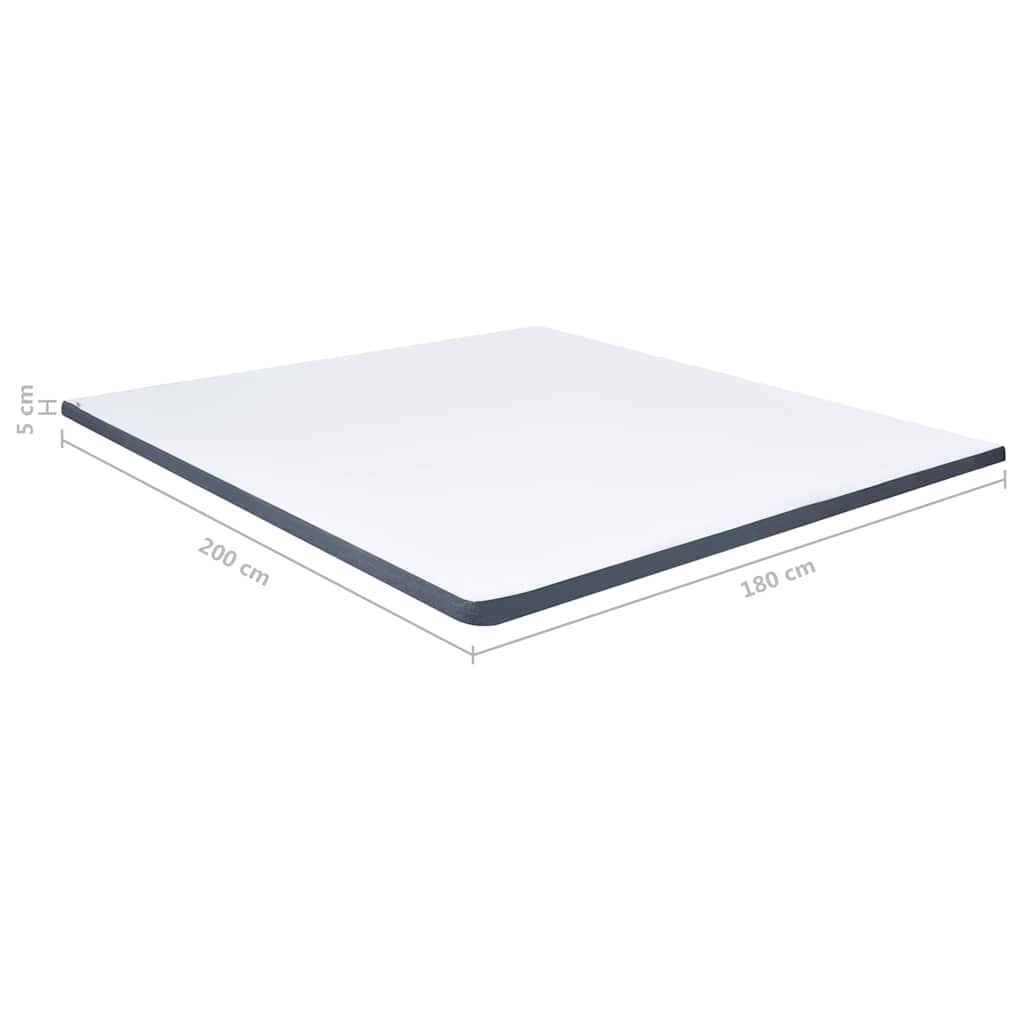 Boxspringbett-Matratzenauflage 200 x 180 x 5 cm Mittelweich