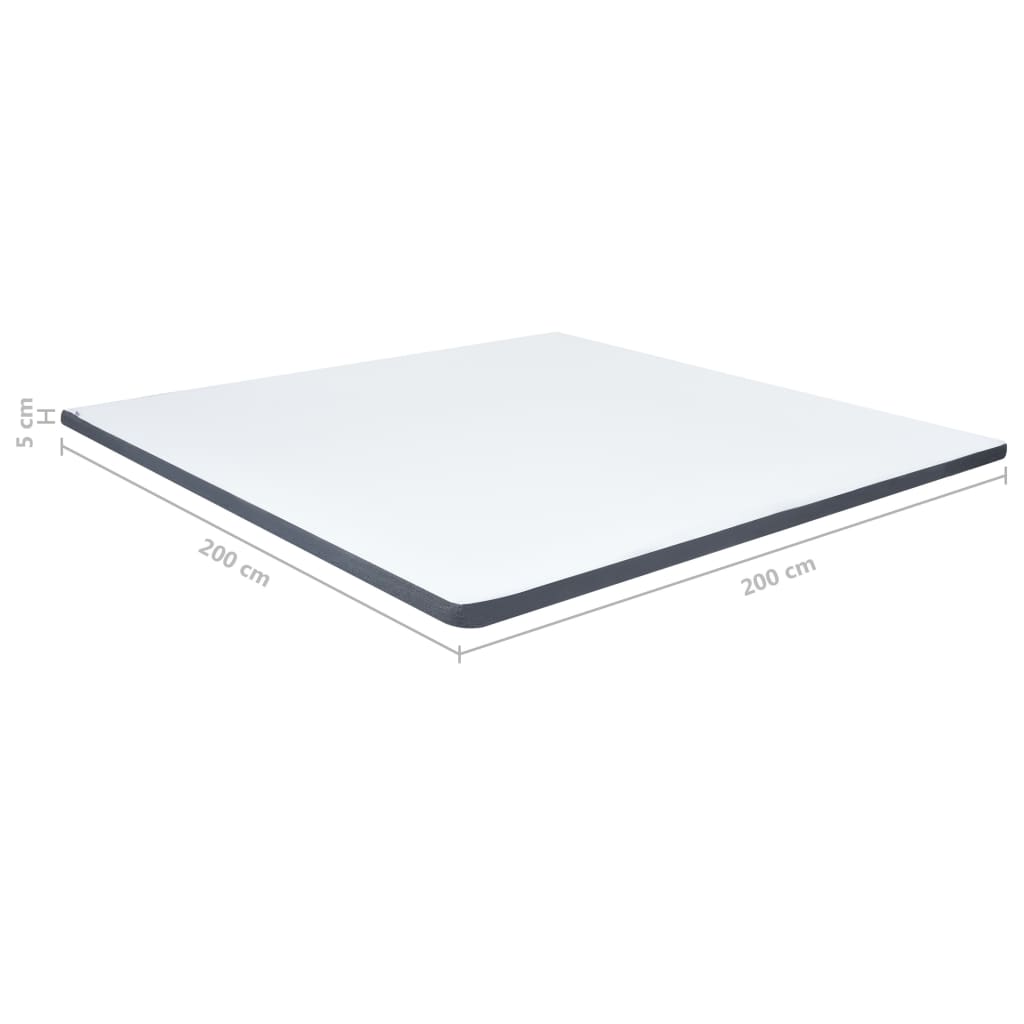 Boxspringbett-Matratzenauflage 200 x 200 x 5 cm Mittelweich
