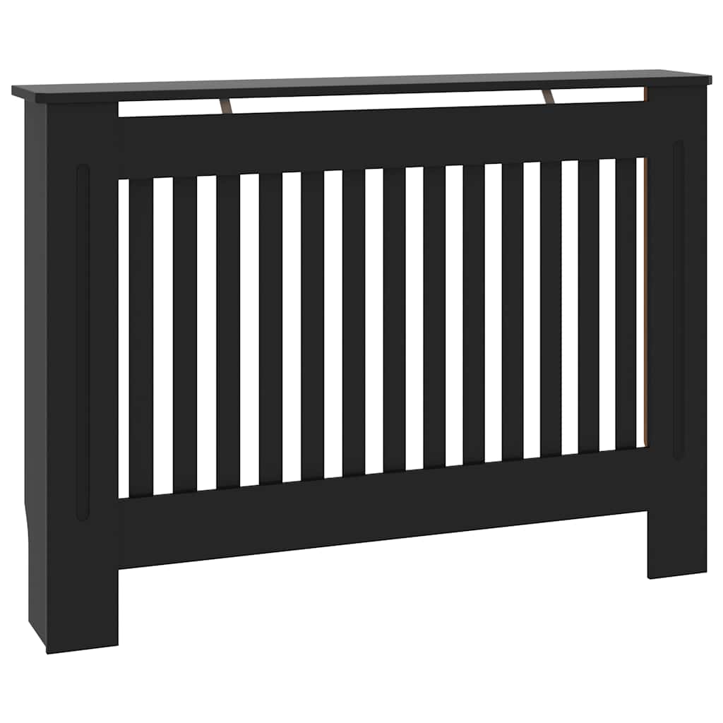 Heizkörperverkleidung Schwarz 112x19x81,5 cm Holzwerkstoff