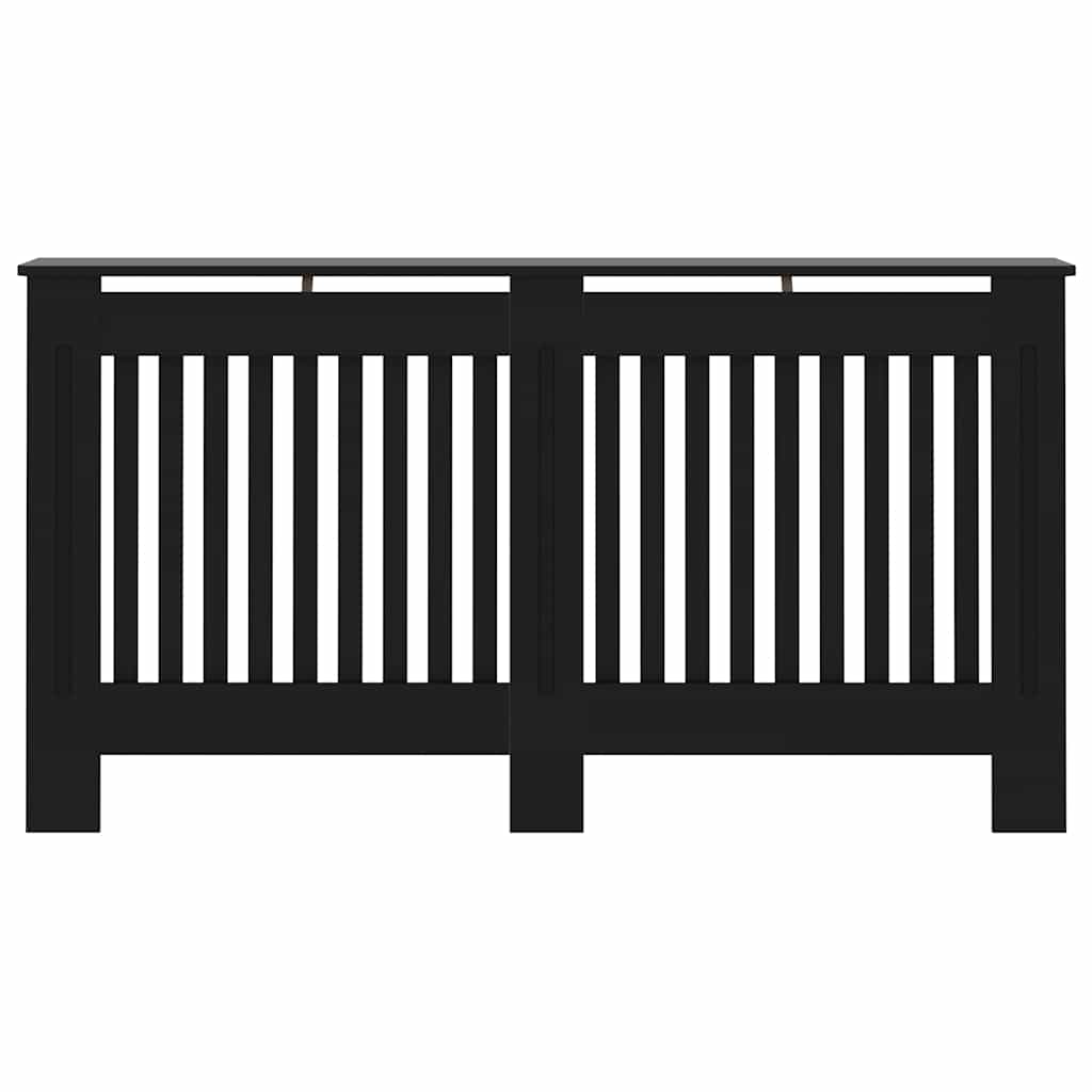 Heizkörperverkleidung Schwarz 152x19x81,5 cm Holzwerkstoff