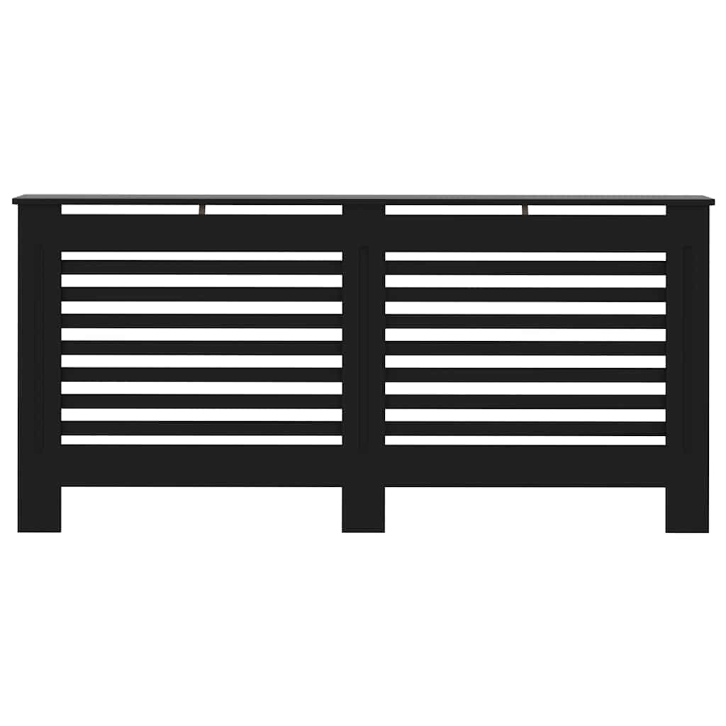 Heizkörperverkleidung Schwarz 172x19x81,5 cm MDF