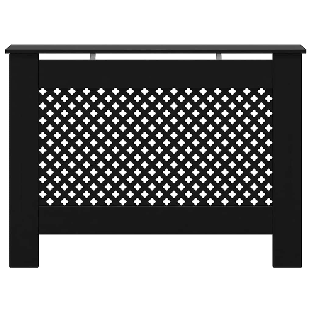 Heizkörperverkleidung Schwarz 112x19x81,5 cm MDF