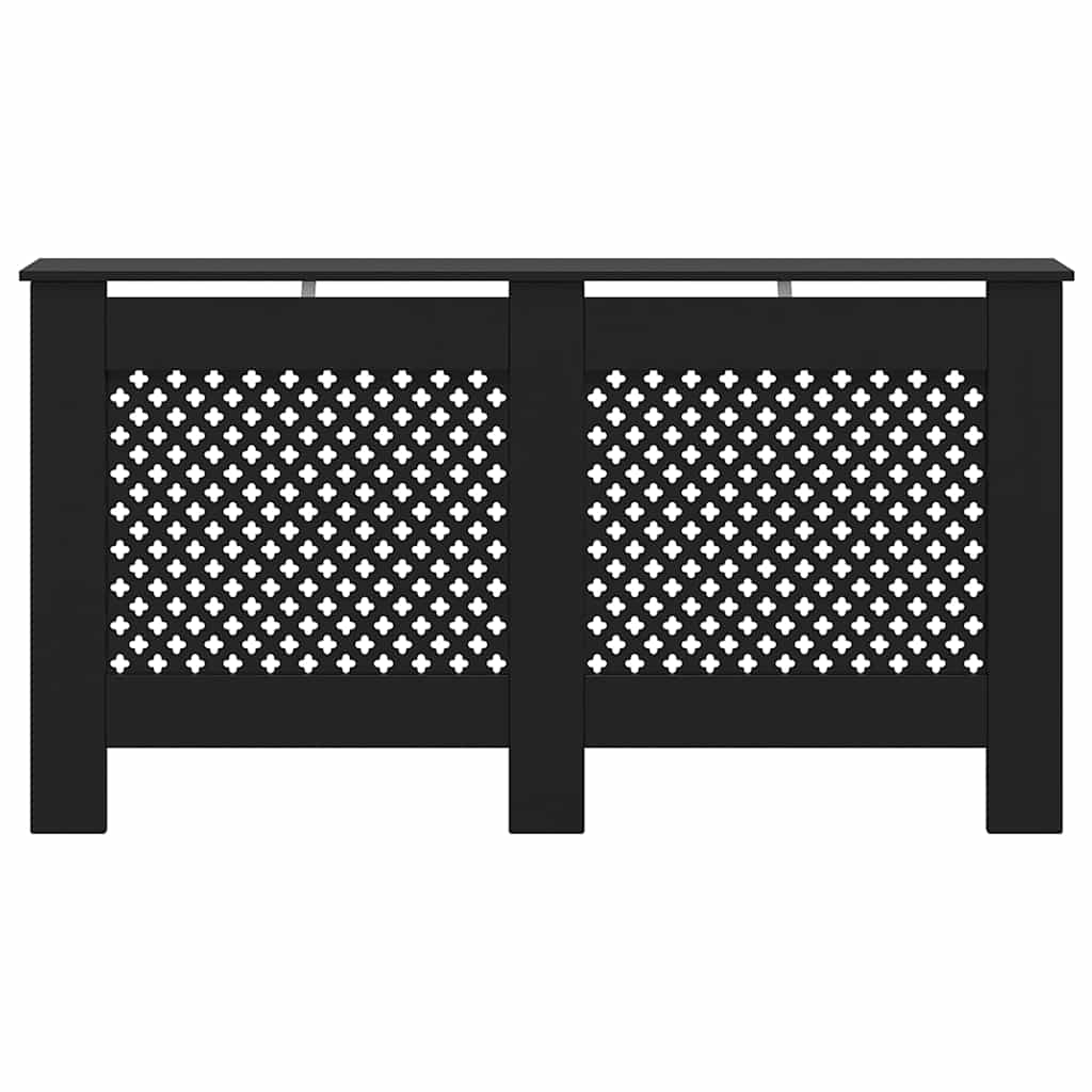 Heizkörperverkleidung Schwarz 152x19x81,5 cm MDF