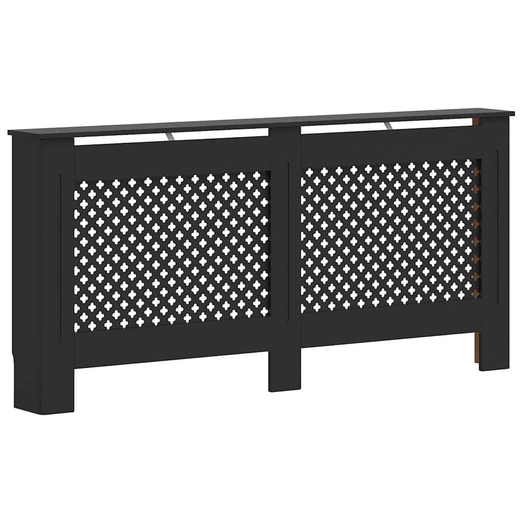 Heizkörperverkleidung Schwarz 172x19x81,5 cm MDF