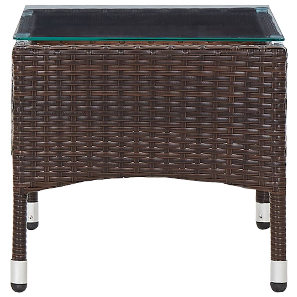 Couchtisch Braun 60x40x36 cm Poly Rattan