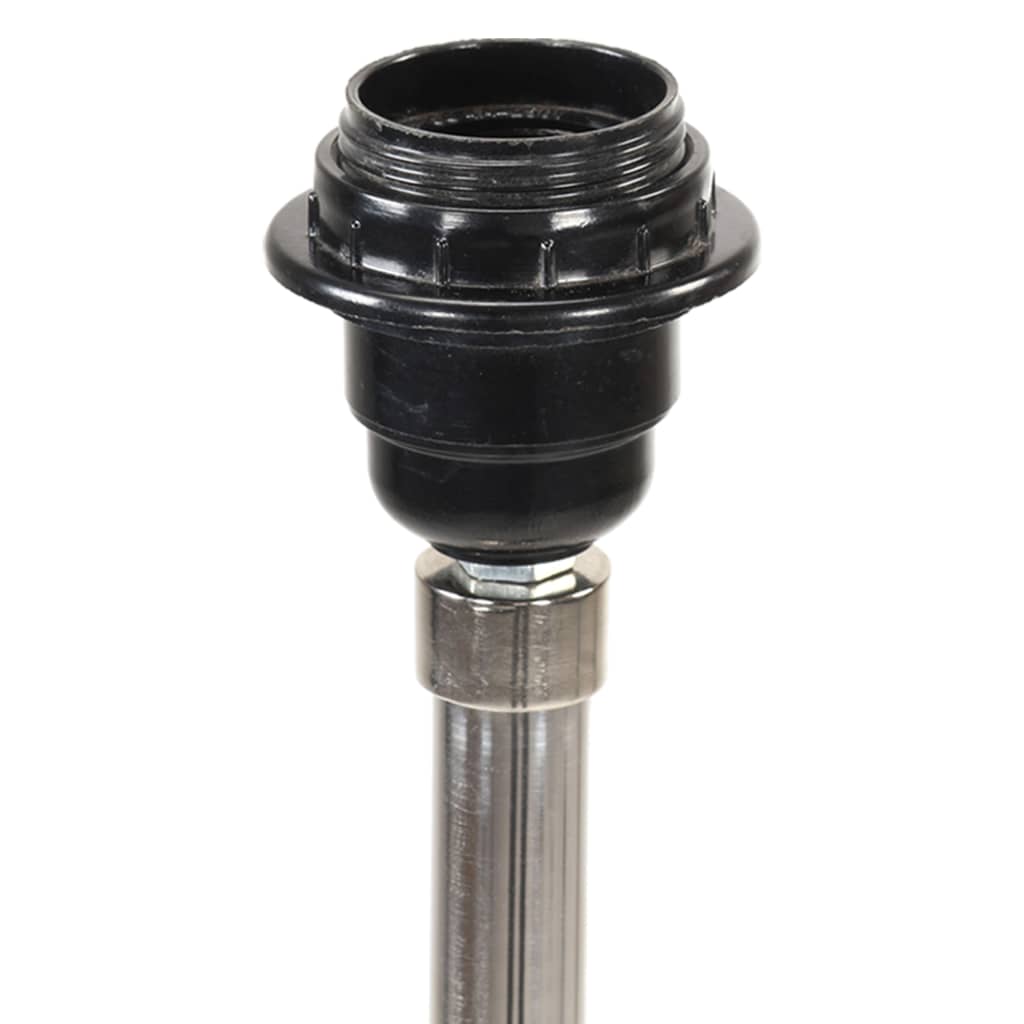 Stativlampe Grau und Weiß Teak Massivholz 141 cm