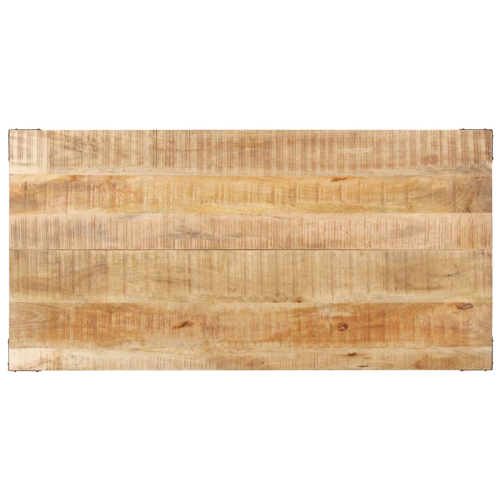 Esstisch 140 x 70 x 76 cm Raues Massivholz Mango