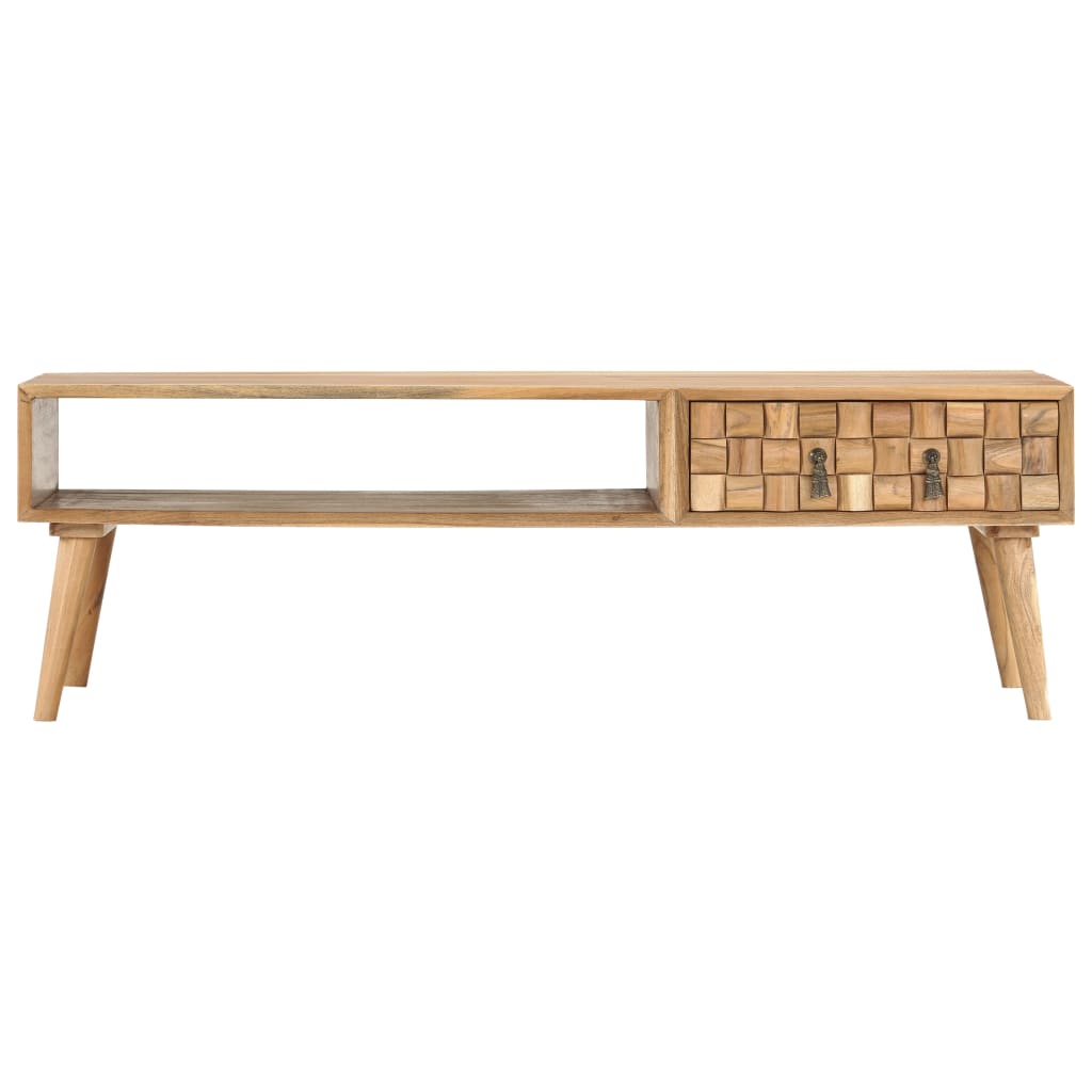 Couchtisch 110 x 50 x 35 cm Massivholz Akazie