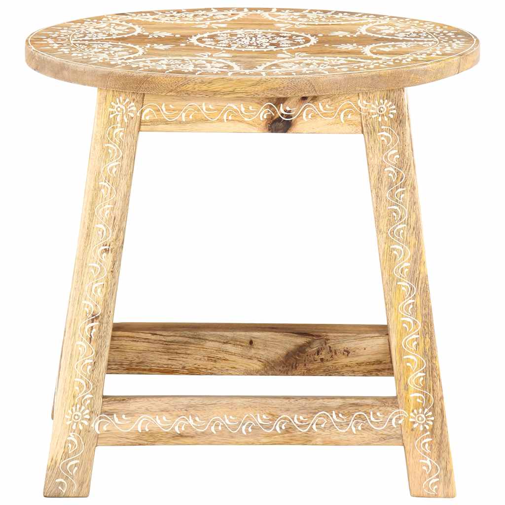 Hocker Handbemalt 38×38×35 cm Mango Massivholz