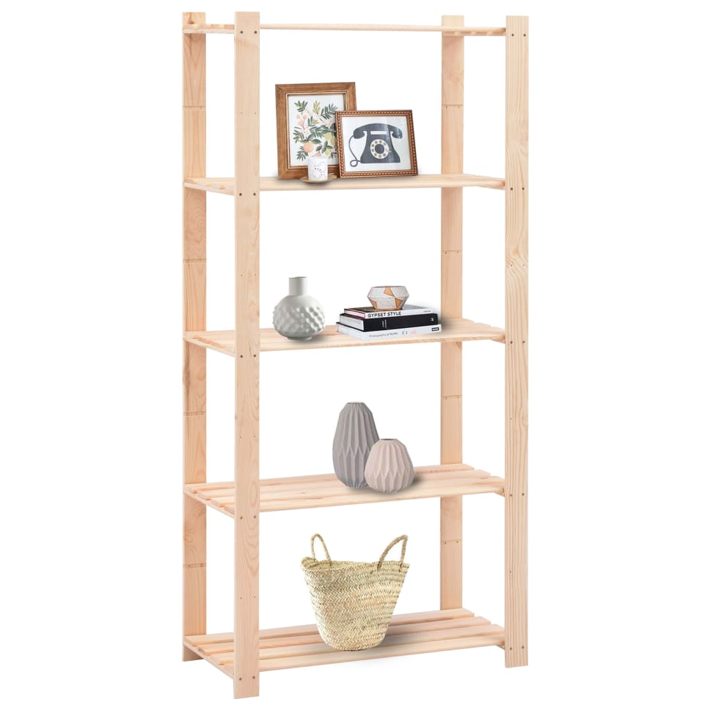 Storage shelves 5 shelves 3 pcs. 80x38x170cm solid pine wood 250kg