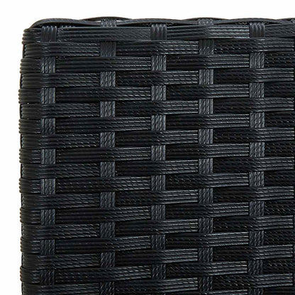 4-tlg. Garten-Lounge-Set mit Auflagen Poly Rattan Schwarz