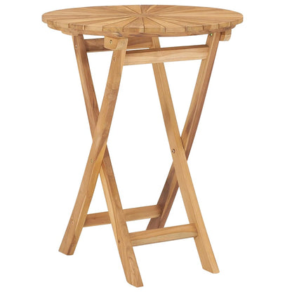Gartentisch Klappbar Ø 60 cm Massivholz Teak