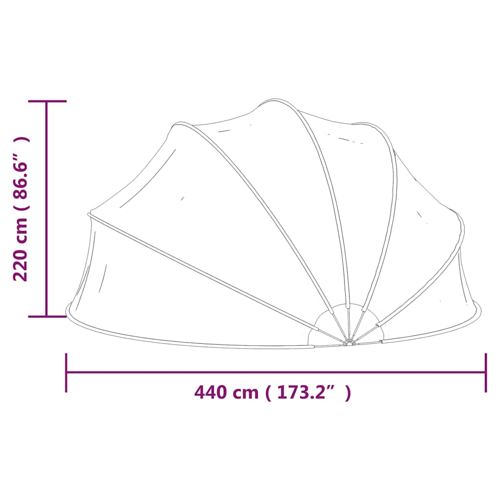 Pool-Kuppel 440x220 cm
