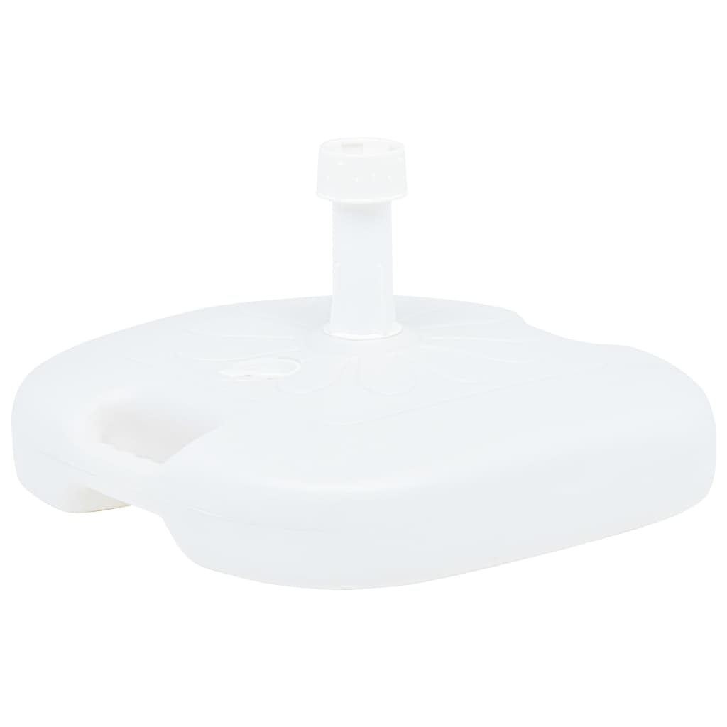 Pied de parasol sable/eau 16 L plastique blanc