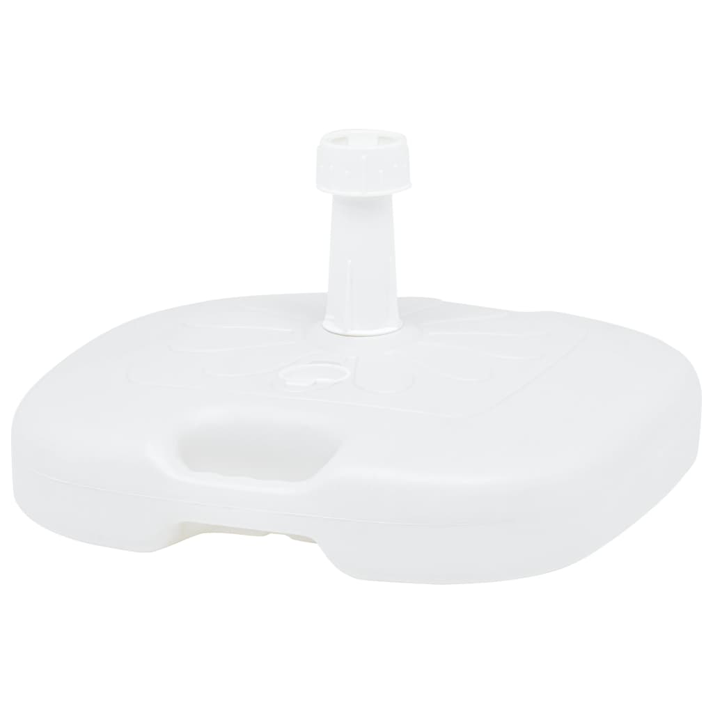 Pied de parasol sable/eau 16 L plastique blanc