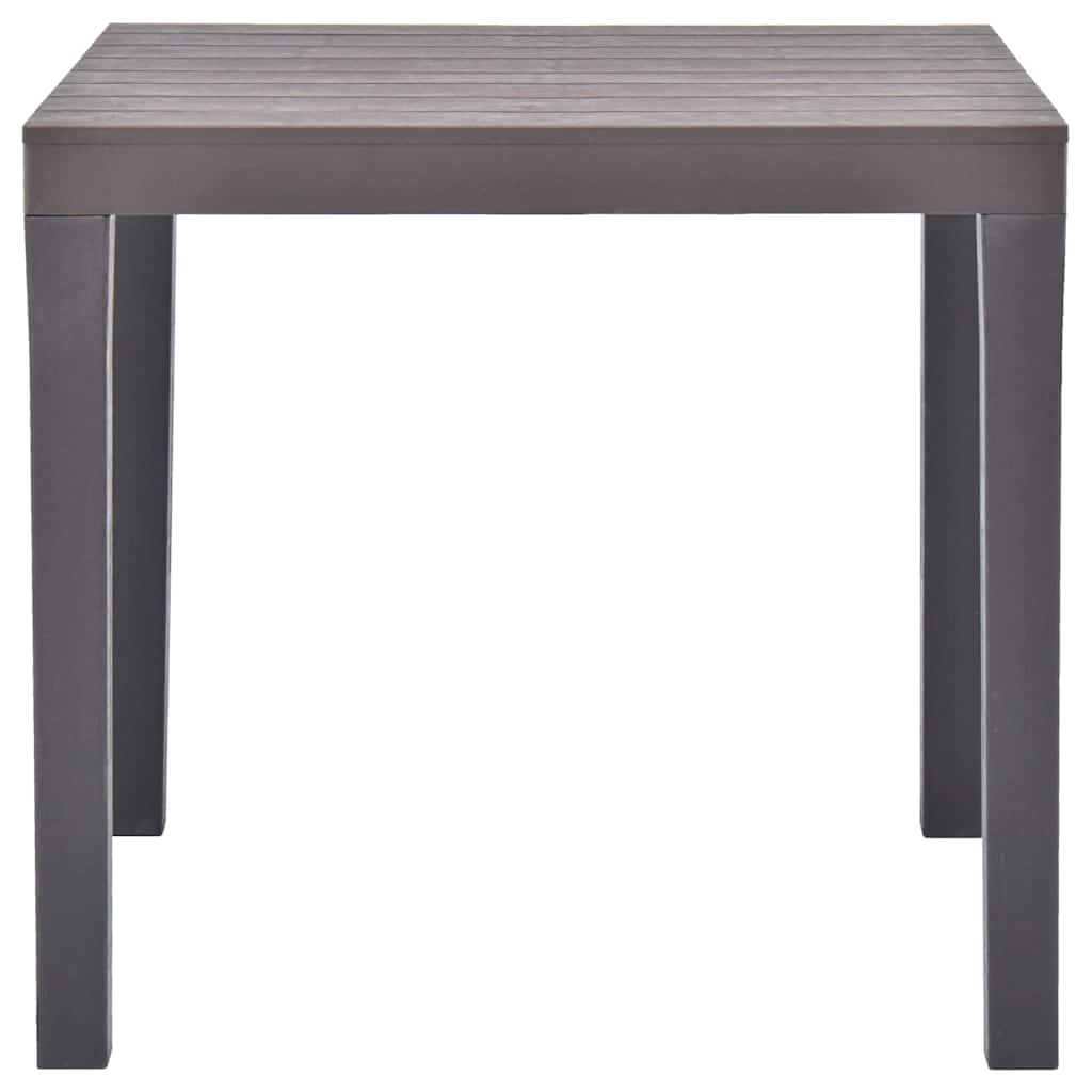 Gartentisch Moccafarben 78 x 78 x 72 cm Kunststoff