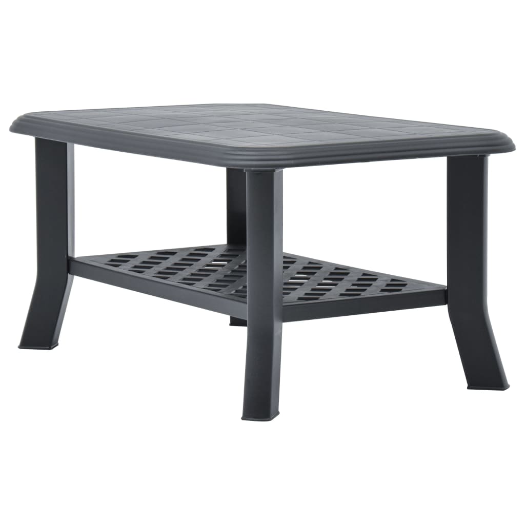 Table basse anthracite 90x60x46 cm plastique