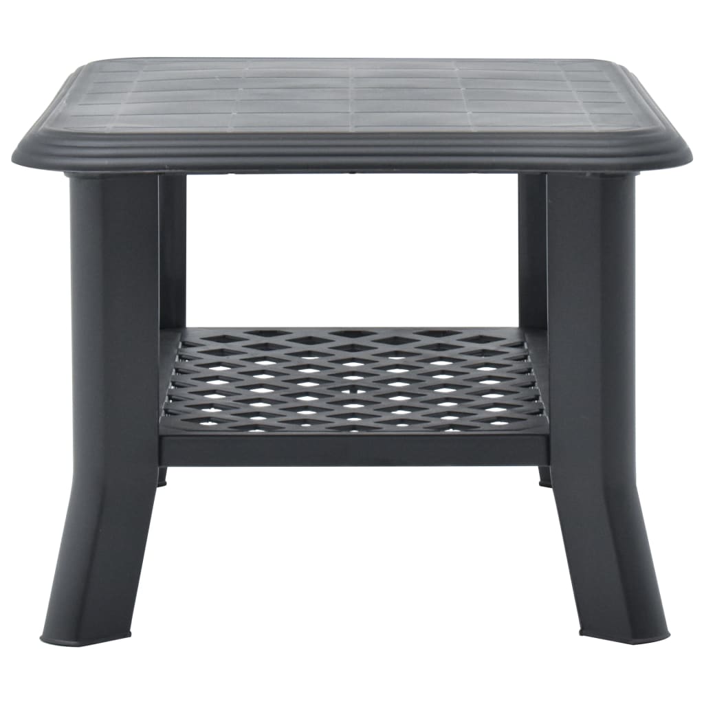 Table basse anthracite 90x60x46 cm plastique
