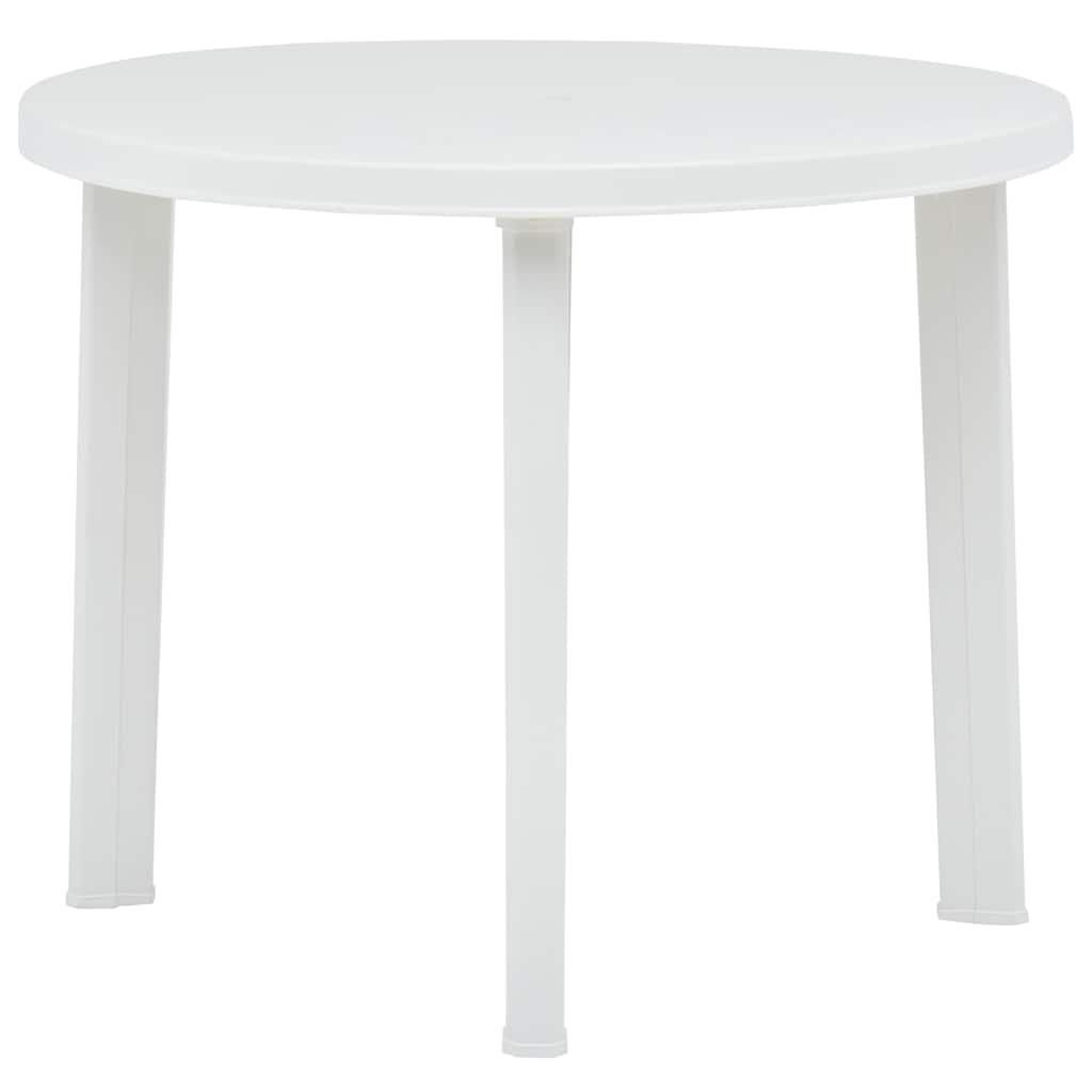 Gartentisch Weiß 89 cm Kunststoff