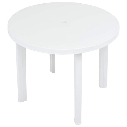 Gartentisch Weiß 89 cm Kunststoff