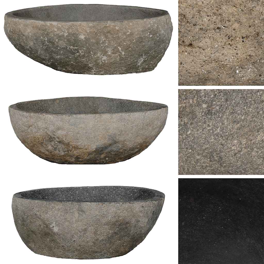 Waschbecken Flussstein Oval (29-38)x(24-31) cm