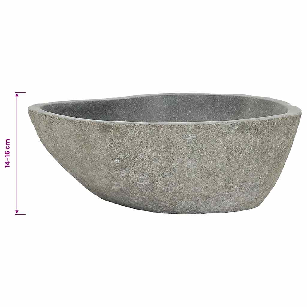 Waschbecken Flussstein Oval (37-46)x(29-36) cm