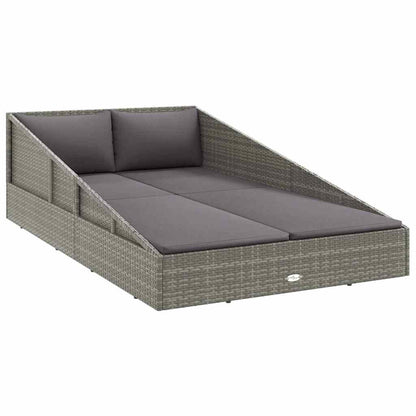 Gartenbett Grau 110x200 cm Poly Rattan