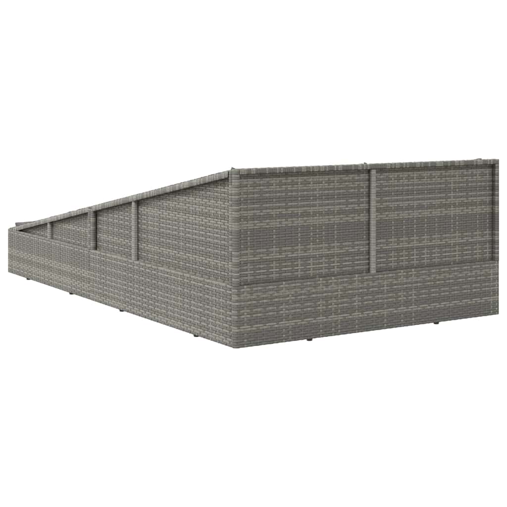 Gartenbett Grau 110x200 cm Poly Rattan