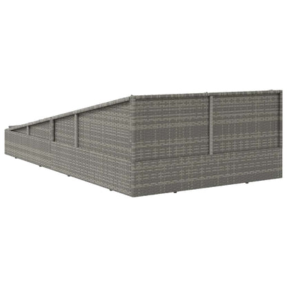 Gartenbett Grau 110x200 cm Poly Rattan
