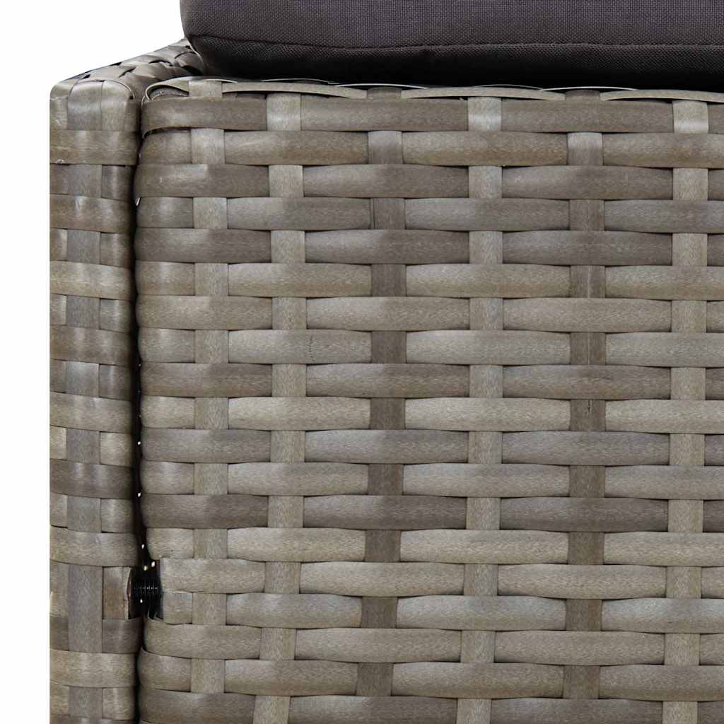 Gartenbett Grau 110x200 cm Poly Rattan