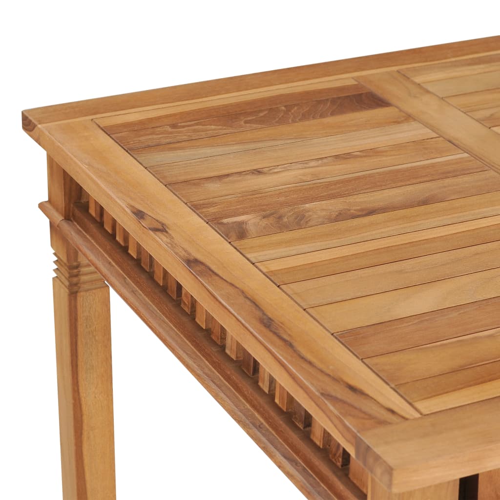 Table à manger de jardin 80x80x80 cm en bois de teck massif