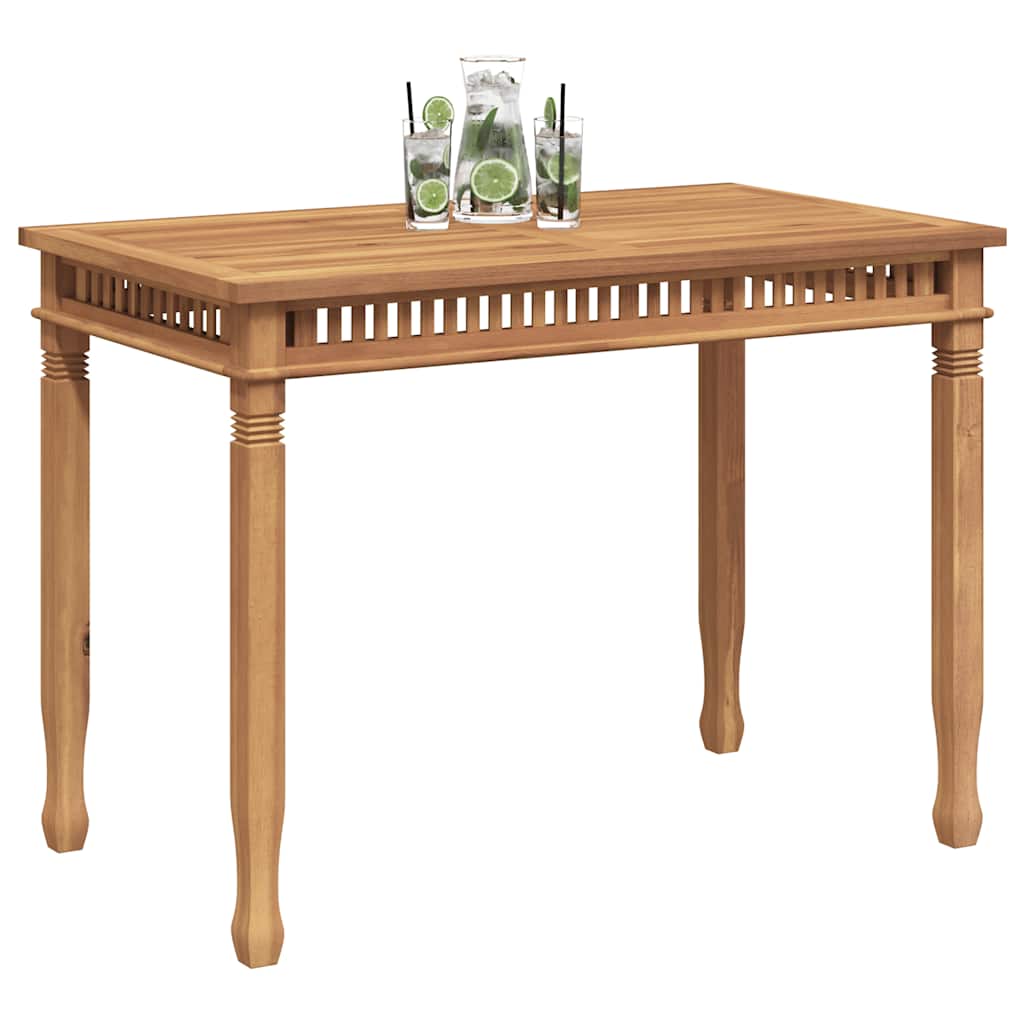 Table à manger de jardin 110x65x80 cm en bois de teck massif